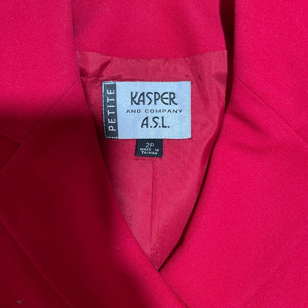 Kasper and Co. A.S.L. Red blazer Size Petite 2